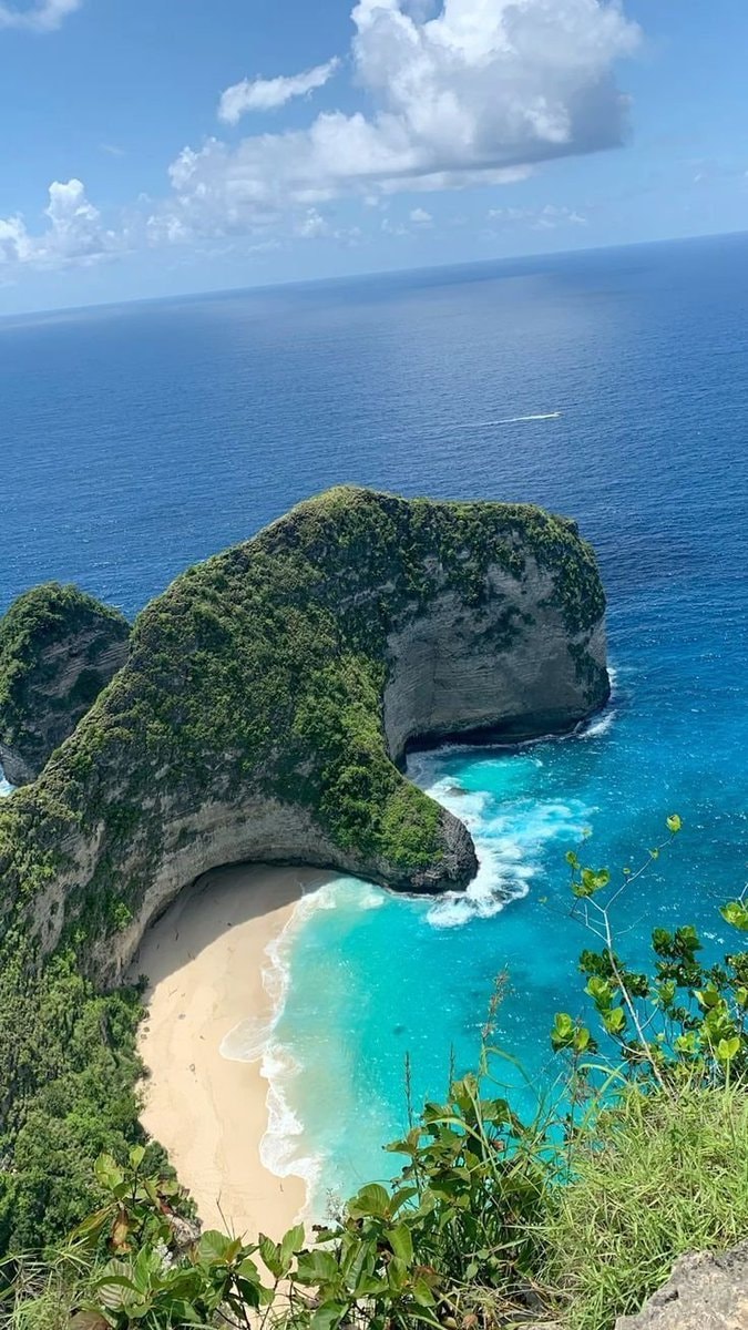 Coastal cliff and turquoise cove Coastal cliff and turquoise cove