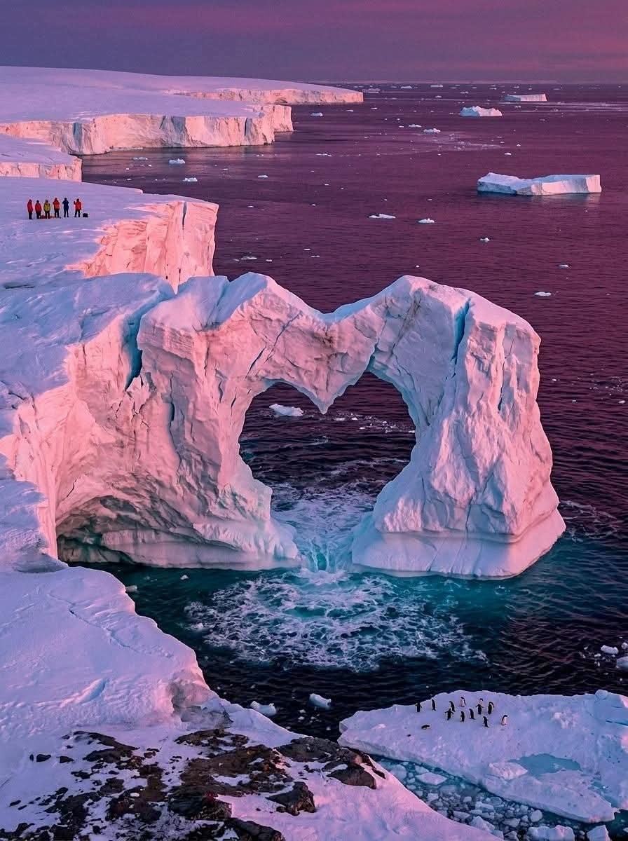 Heart-shaped iceberg Antarctica
