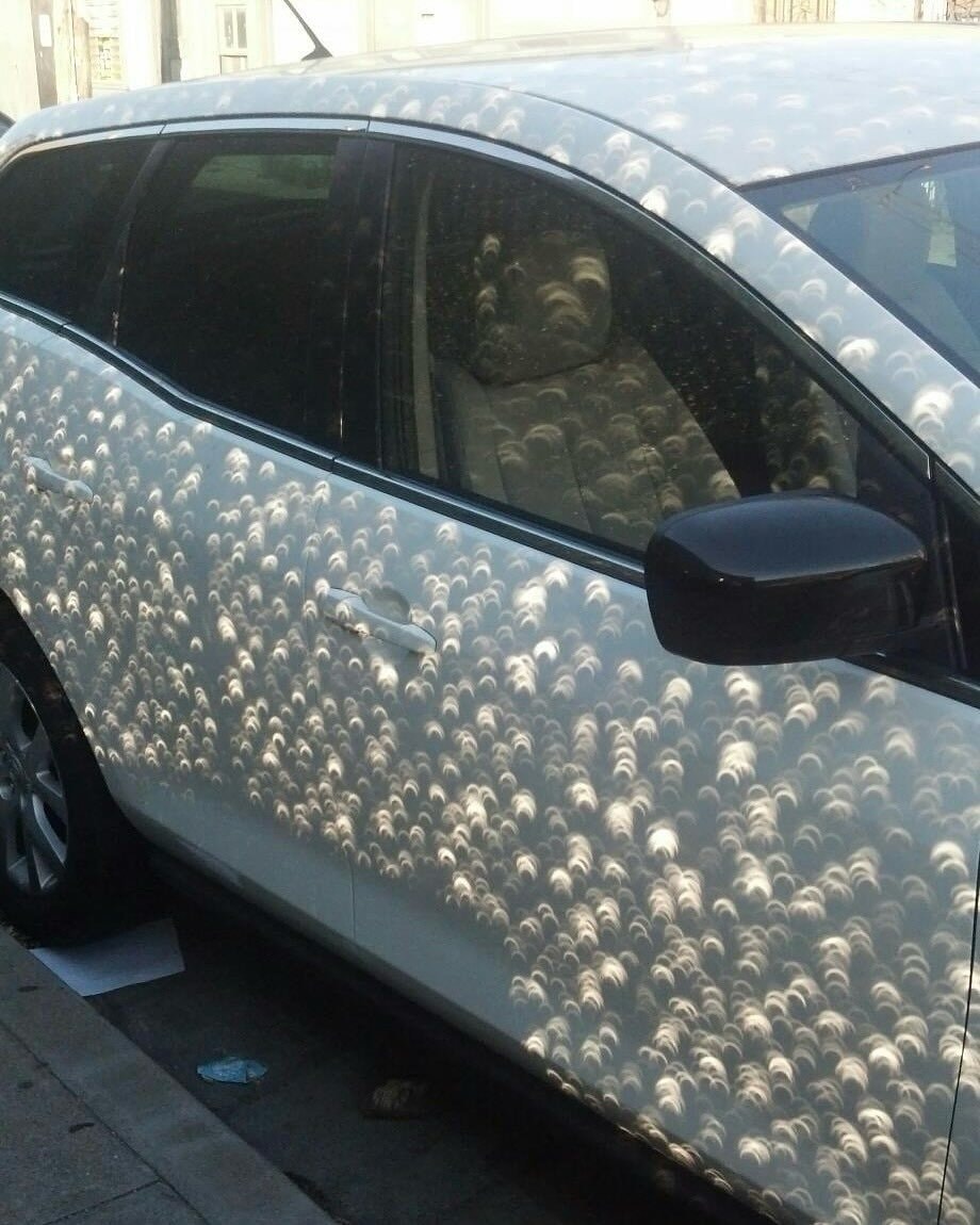eclipse shadows on house wall (photo 4 of 4)