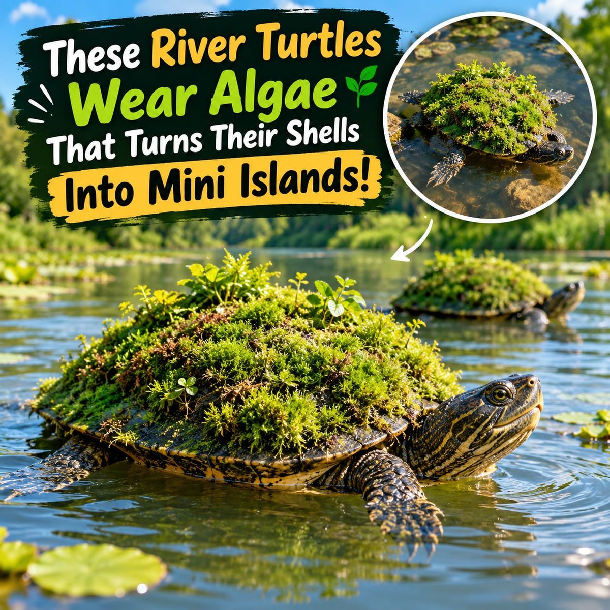 Mary River turtle algae shell
