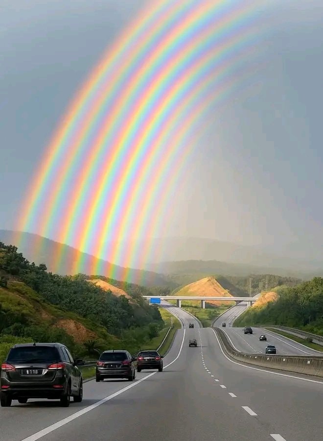 Rare Rainbows in Indonesia 💜😍