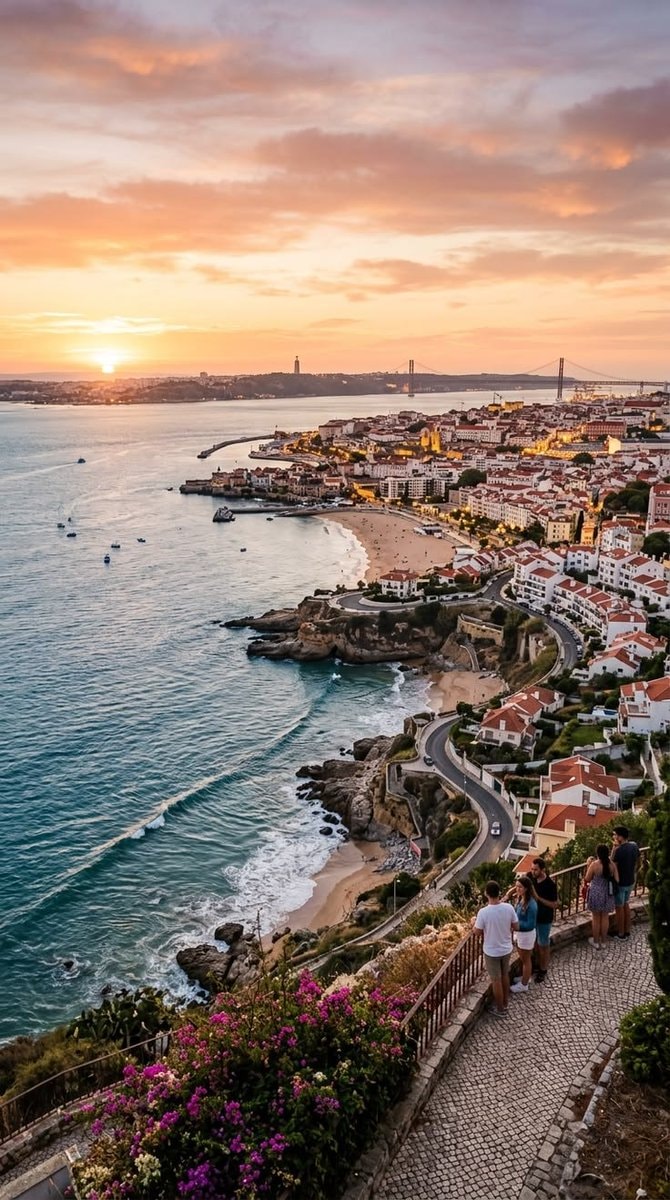 Lisbon, Portugal coastal sunset (photo 1 of 4)