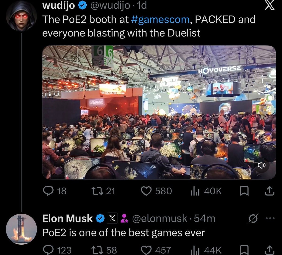 Elon Musk Path of Exile 2 praise
