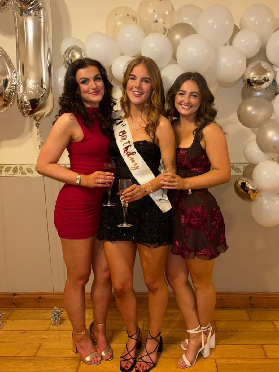 three women at a party