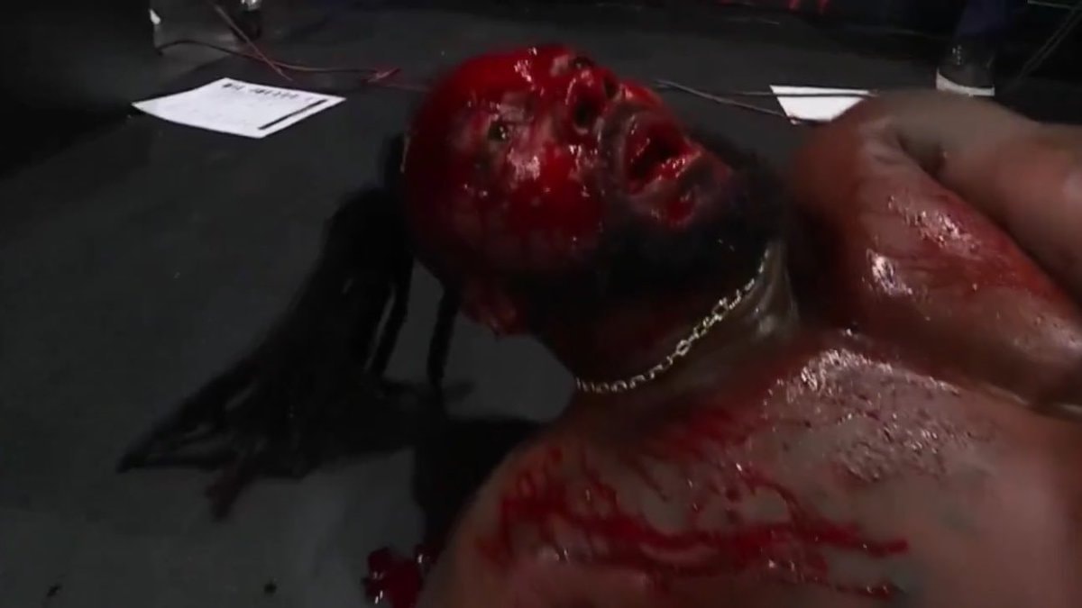 AEW Forbidden Door bloody moment
