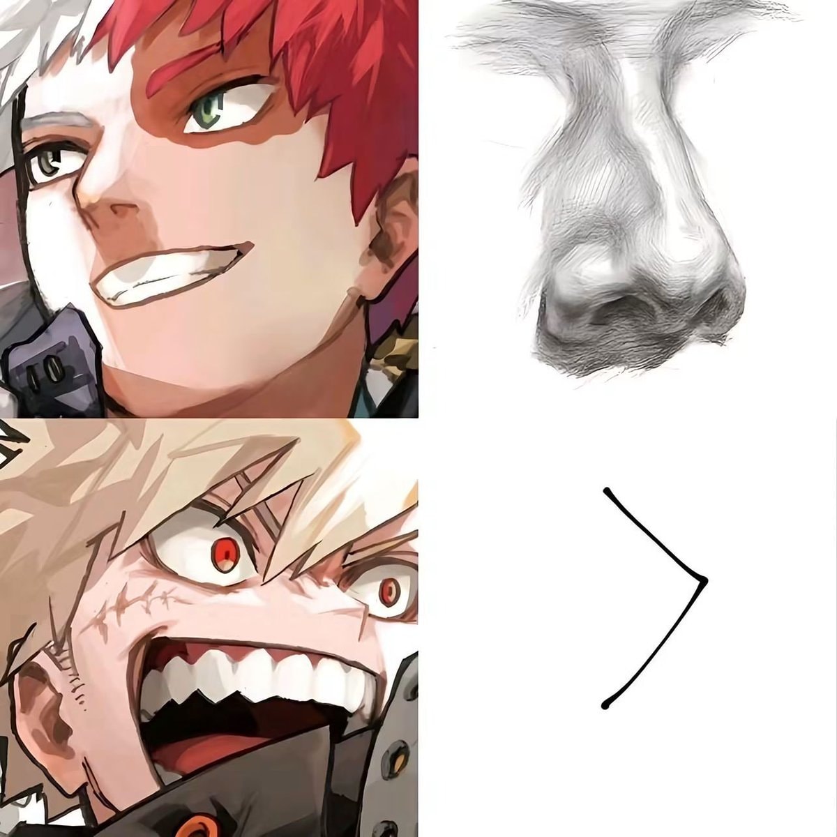 anime character art collage
