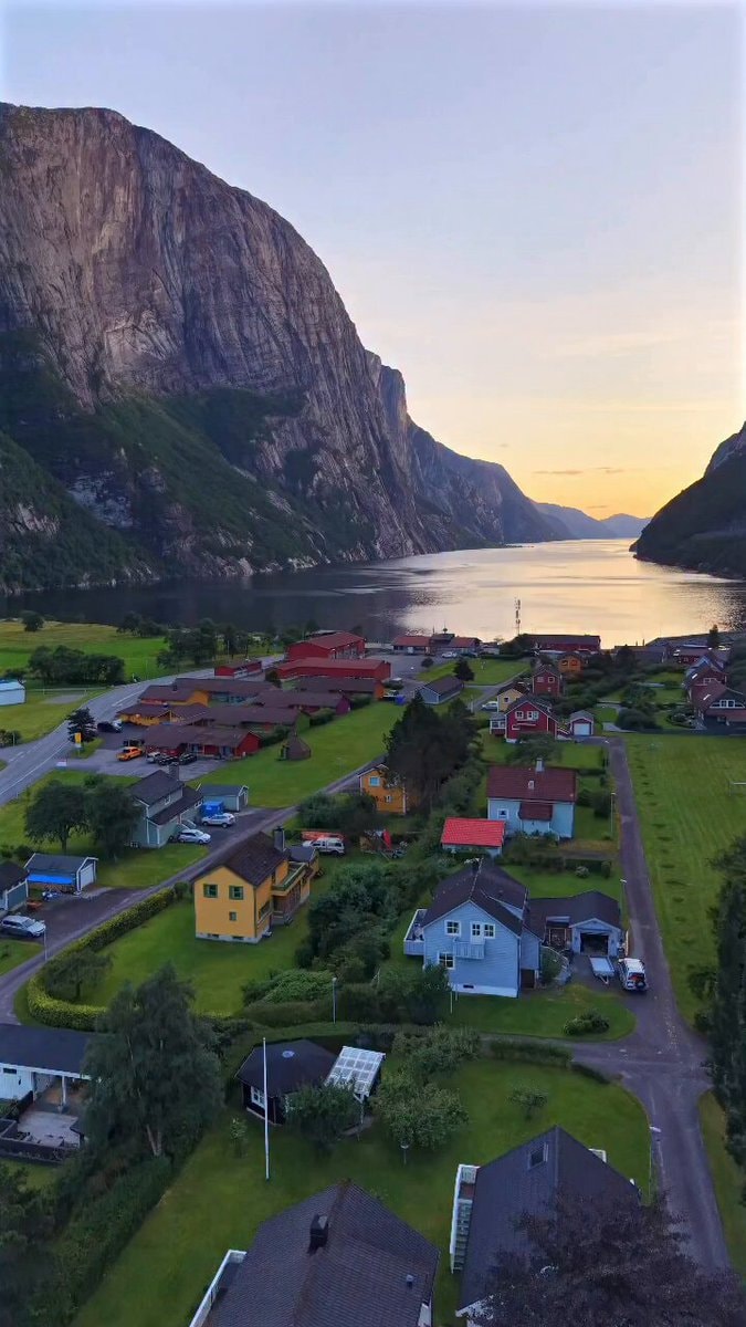 Norway village aerial view Norway village aerial view