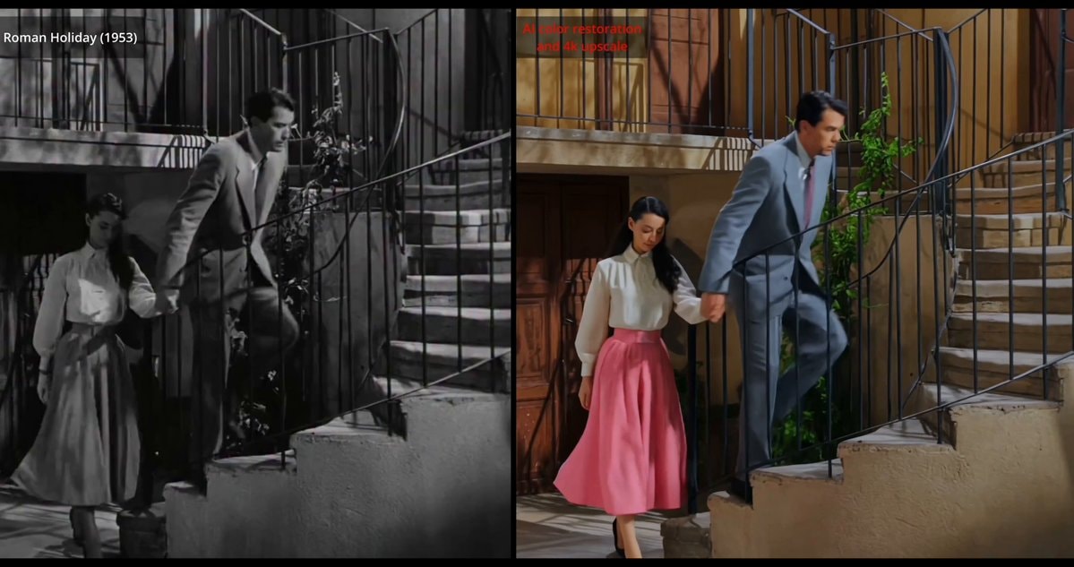 Roman Holiday color restoration and 4K upscale