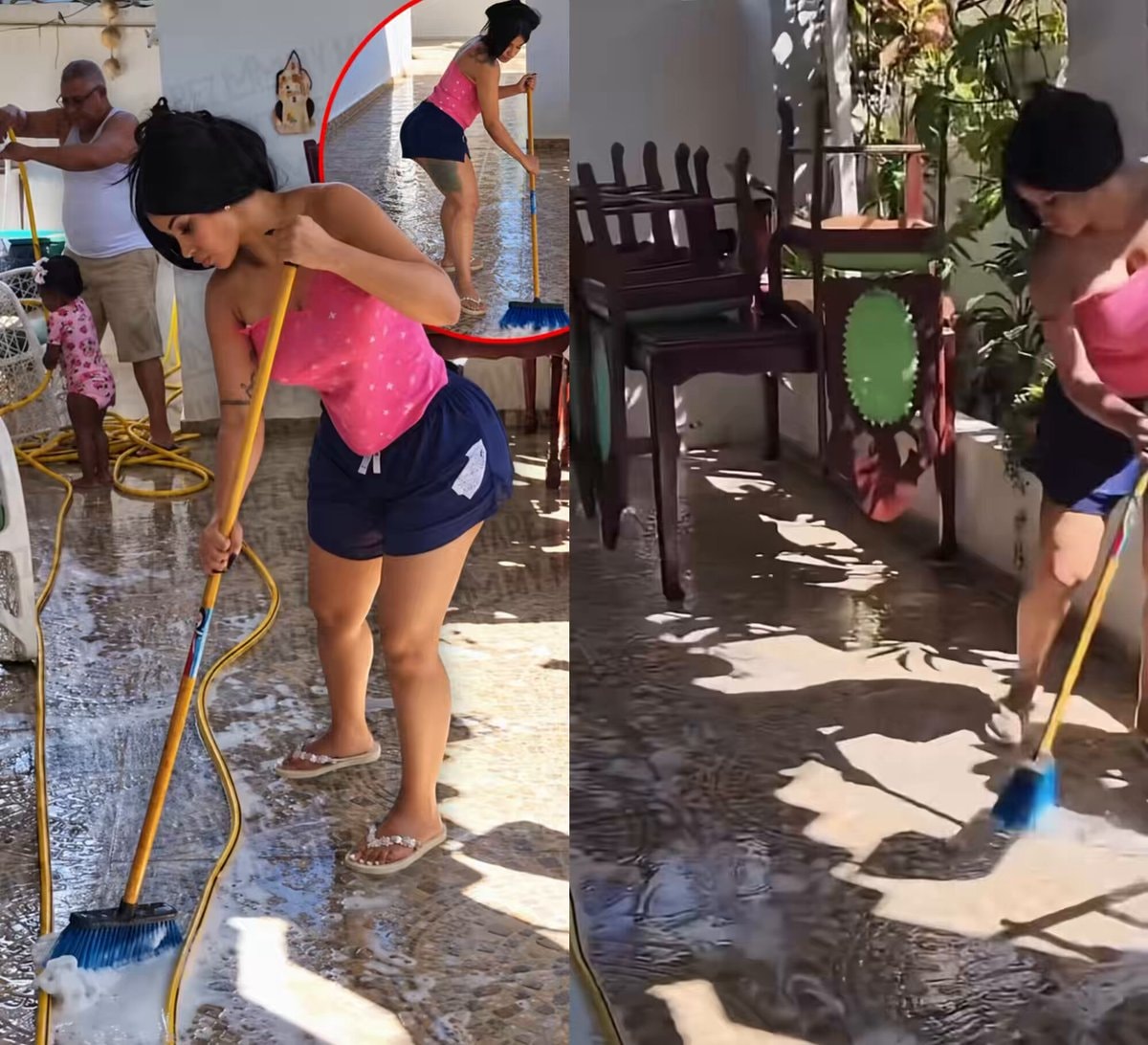 Cardi B cleans grandparents' house in Dominican Republic