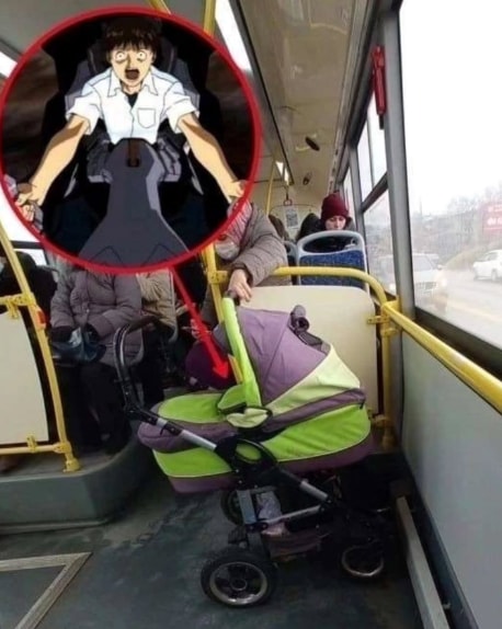bus stroller chaos