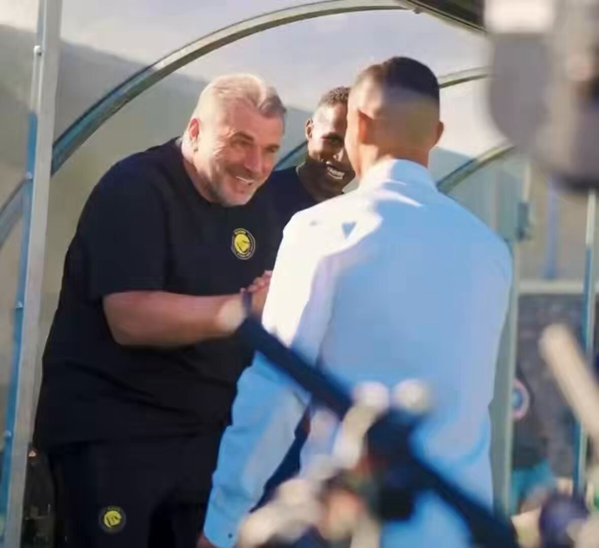 Postecoglu meets Cristiano Ronaldo