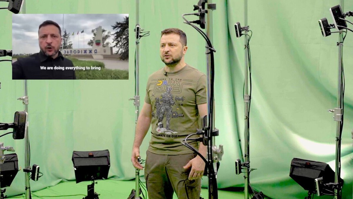 Zelensky green screen claim