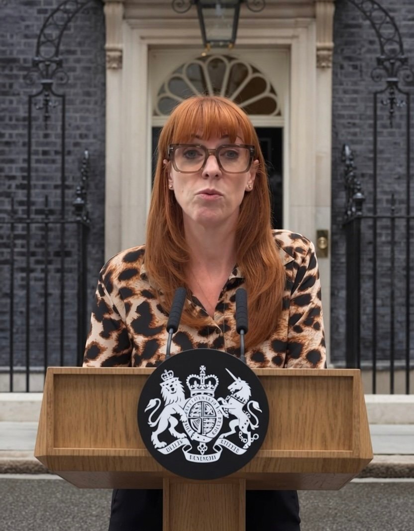 Angela Rayner at podium