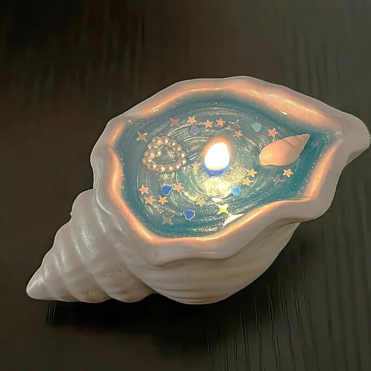 seashell candle starfish decor (photo 2 of 2)
