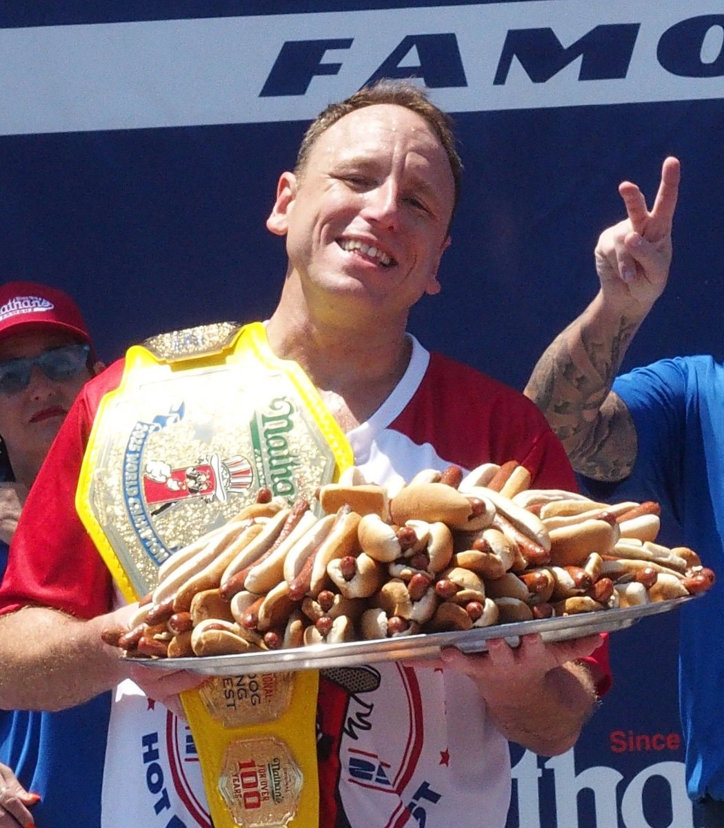Joey Chestnut Nathan's Hot Dog Eating Contest (photo 1 of 2)