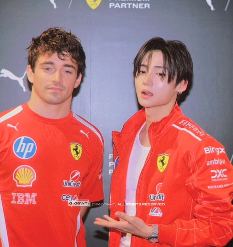 Sangwon and Charles Leclerc at PUMA Singapore (photo 2 of 2)