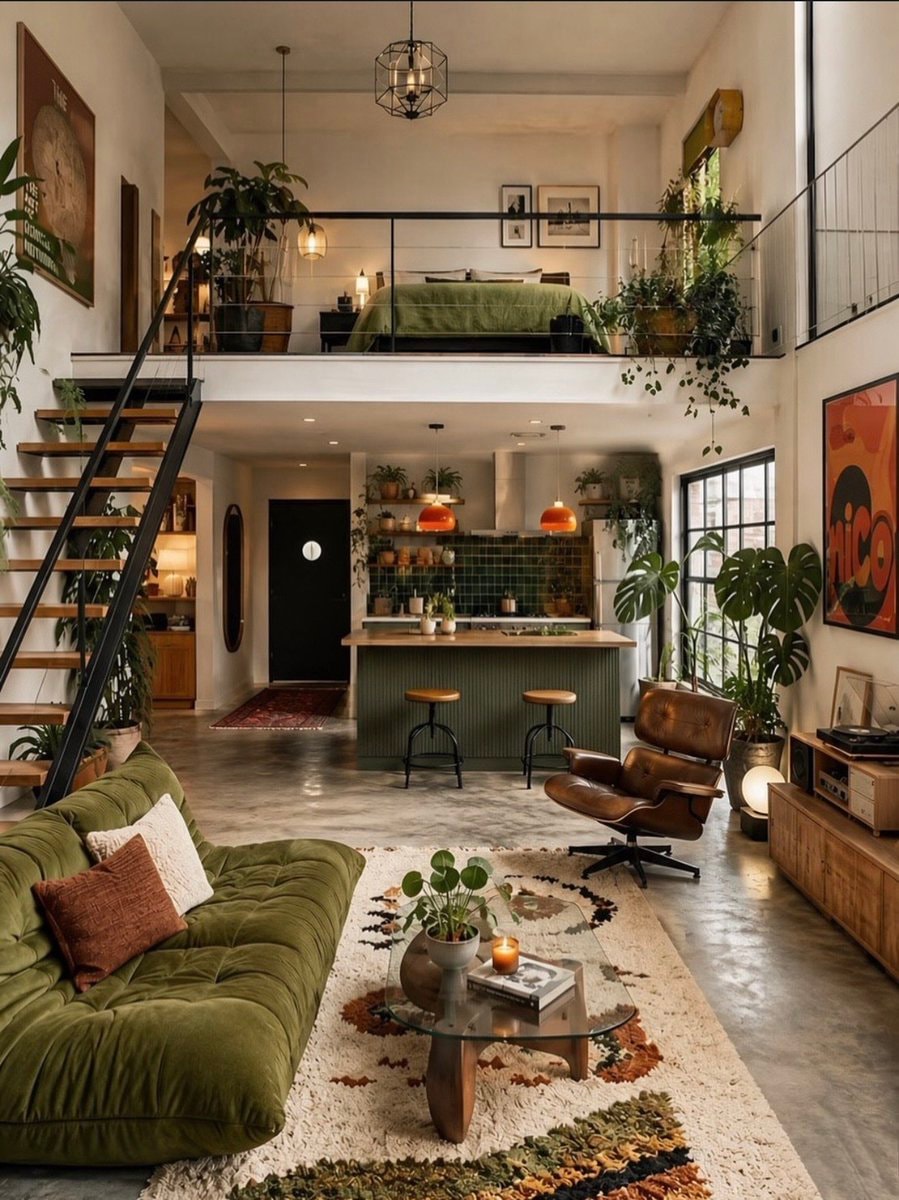 modern loft apartment interior