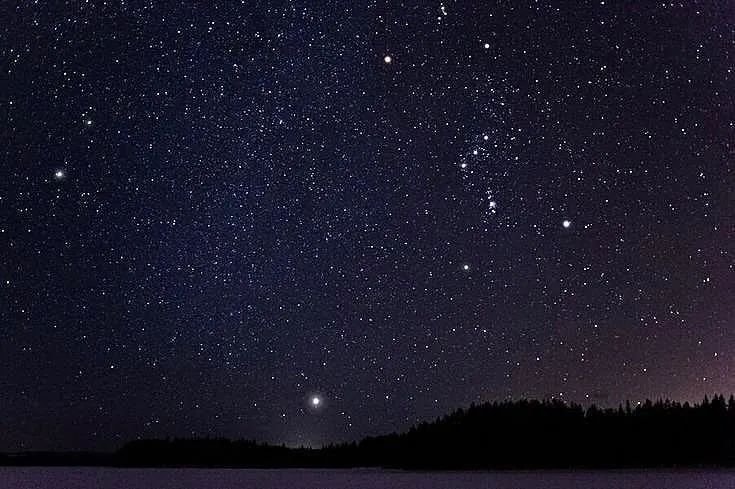 Night sky stars through window (photo 2 of 2)