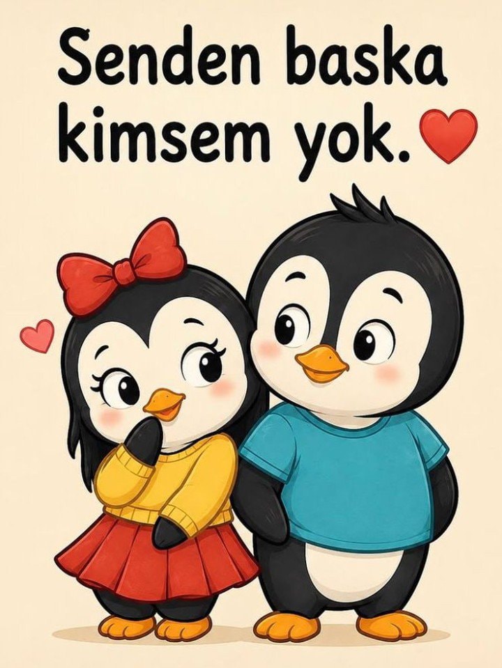 Penguin couple romantic scene ❤️ Penguin couple romantic scene ❤️