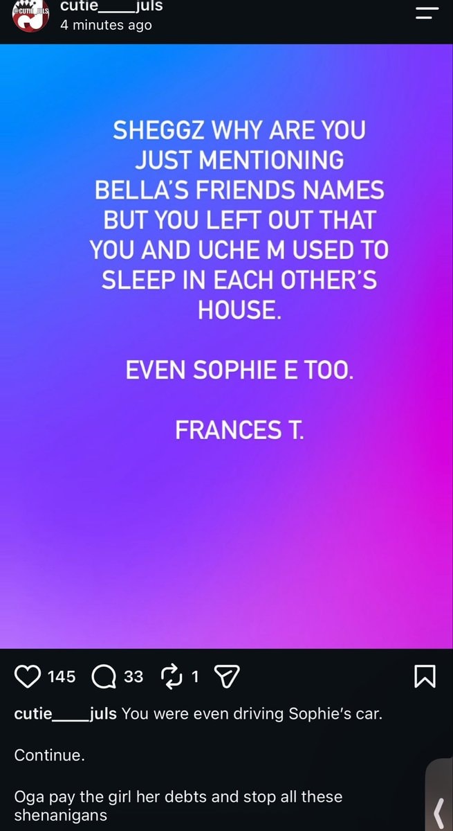 SHEGGZ Uche M Sophie E Cutie Juls