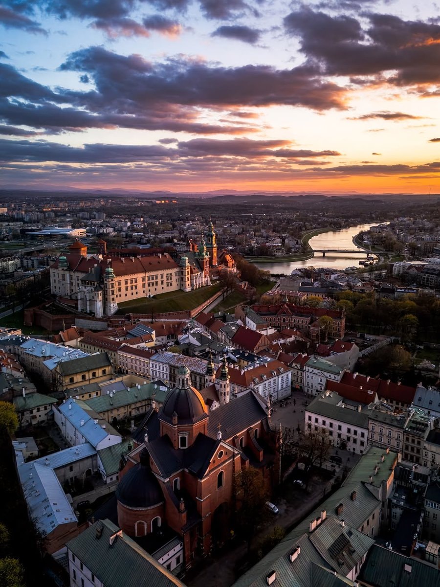 Krakow Poland aerial view