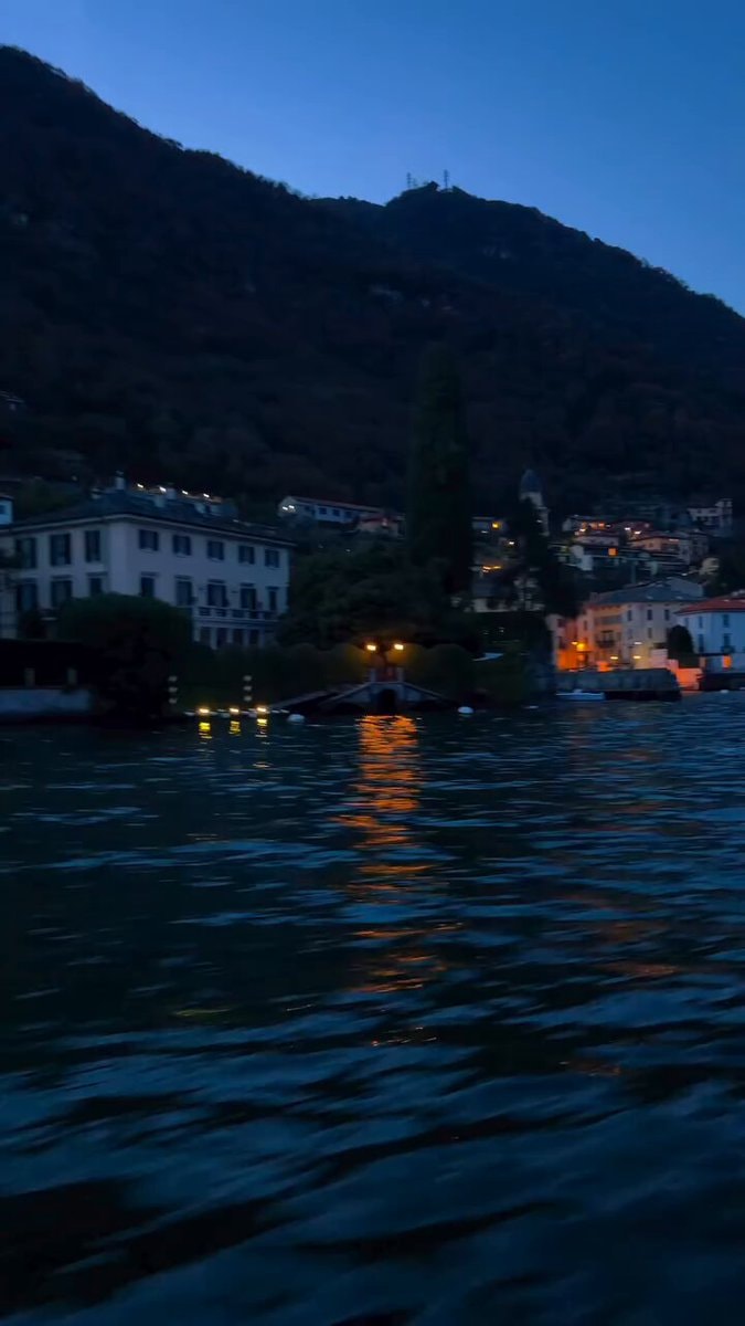 Lake Como at night