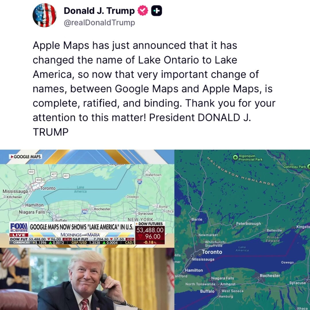 Donald Trump Lake America map change