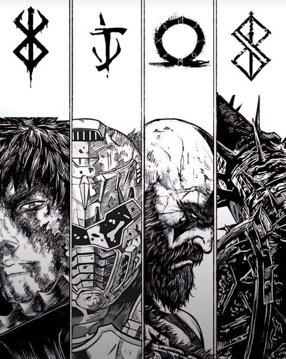 four iconic characters collage