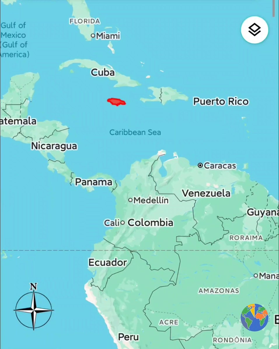True Size of Jamaica