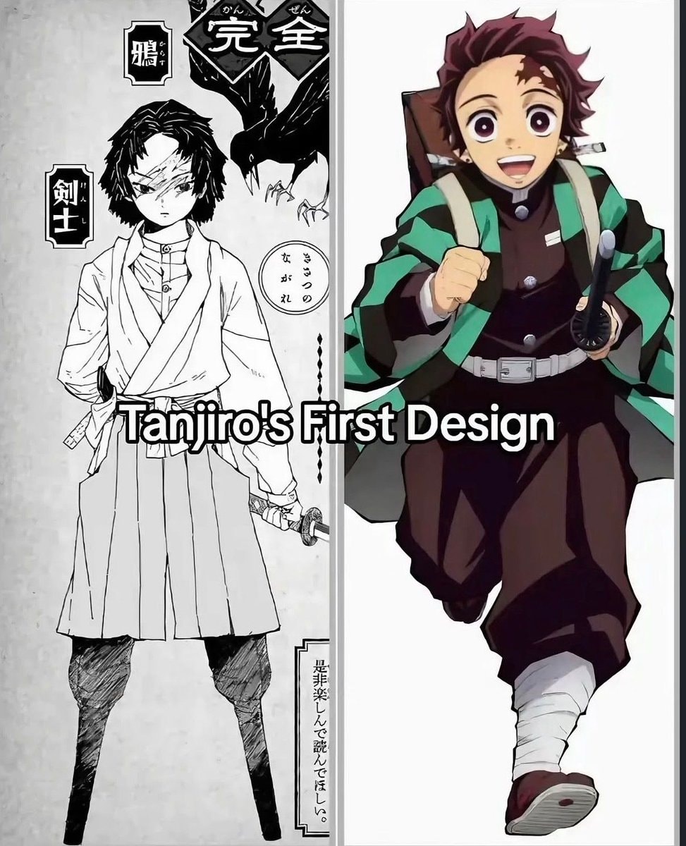 anime character design glow-up comparison