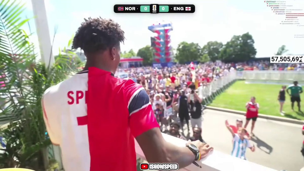 Speed surrounded by Messi fans at fan zone