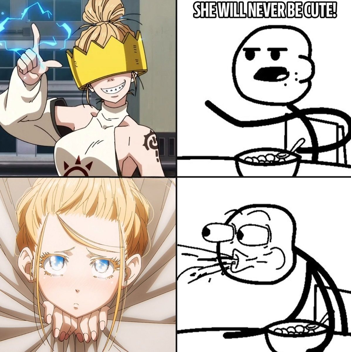 anime meme cereal reaction