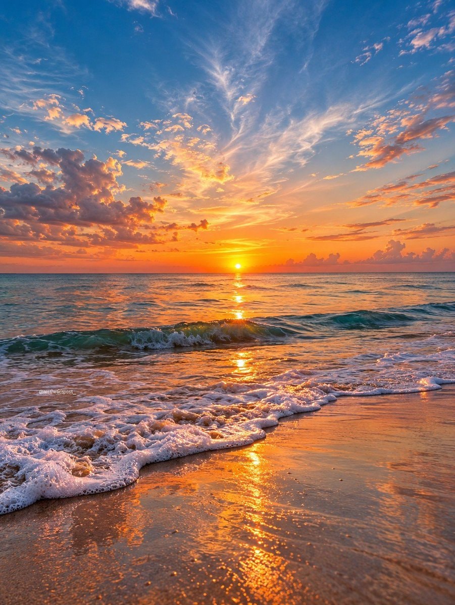 beach sunset moment