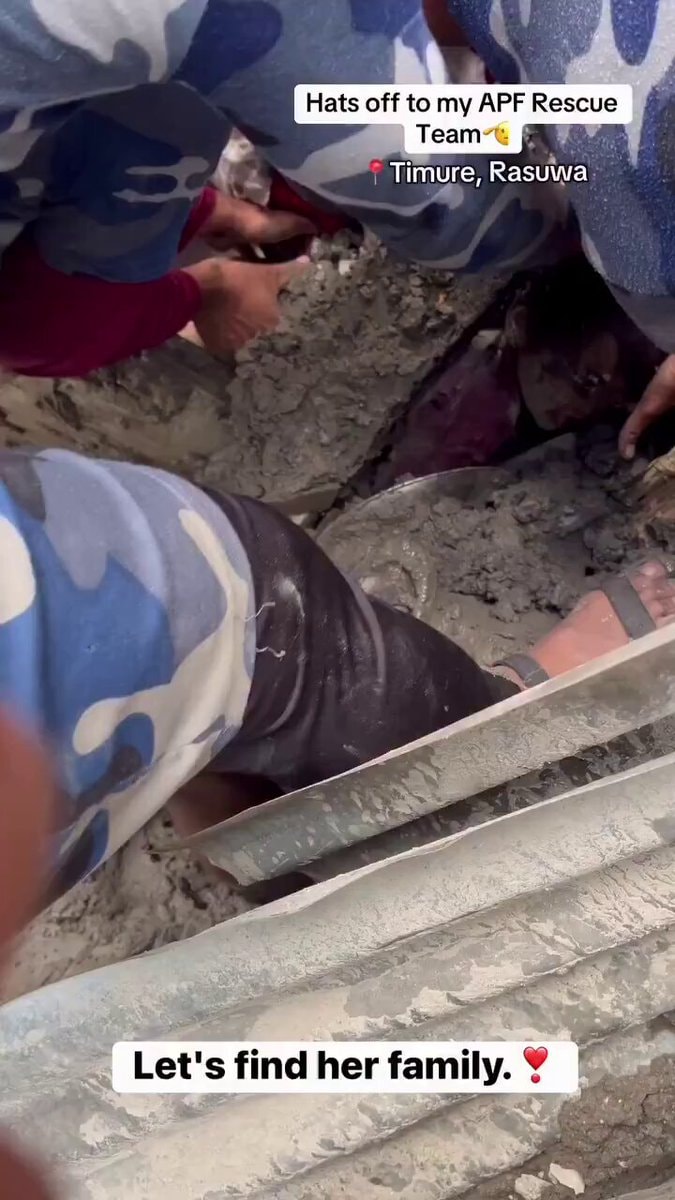 Nepal flood rescue six-year-old
