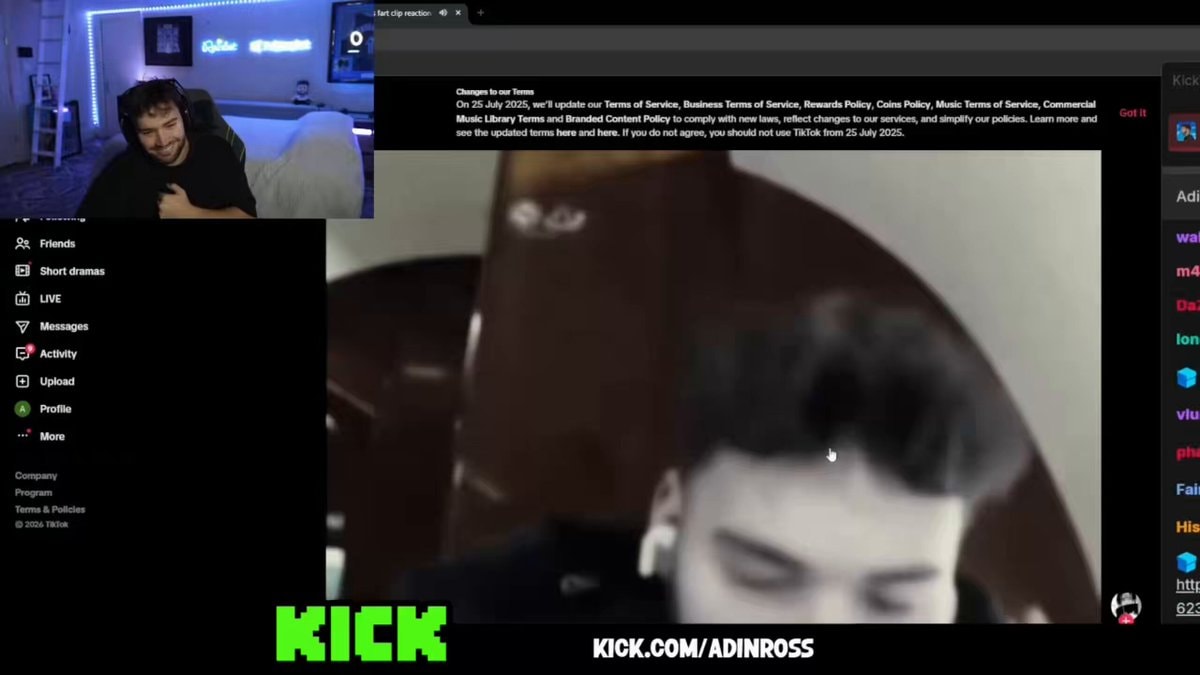 Adin Ross Cuffem fart clip biggest career moment