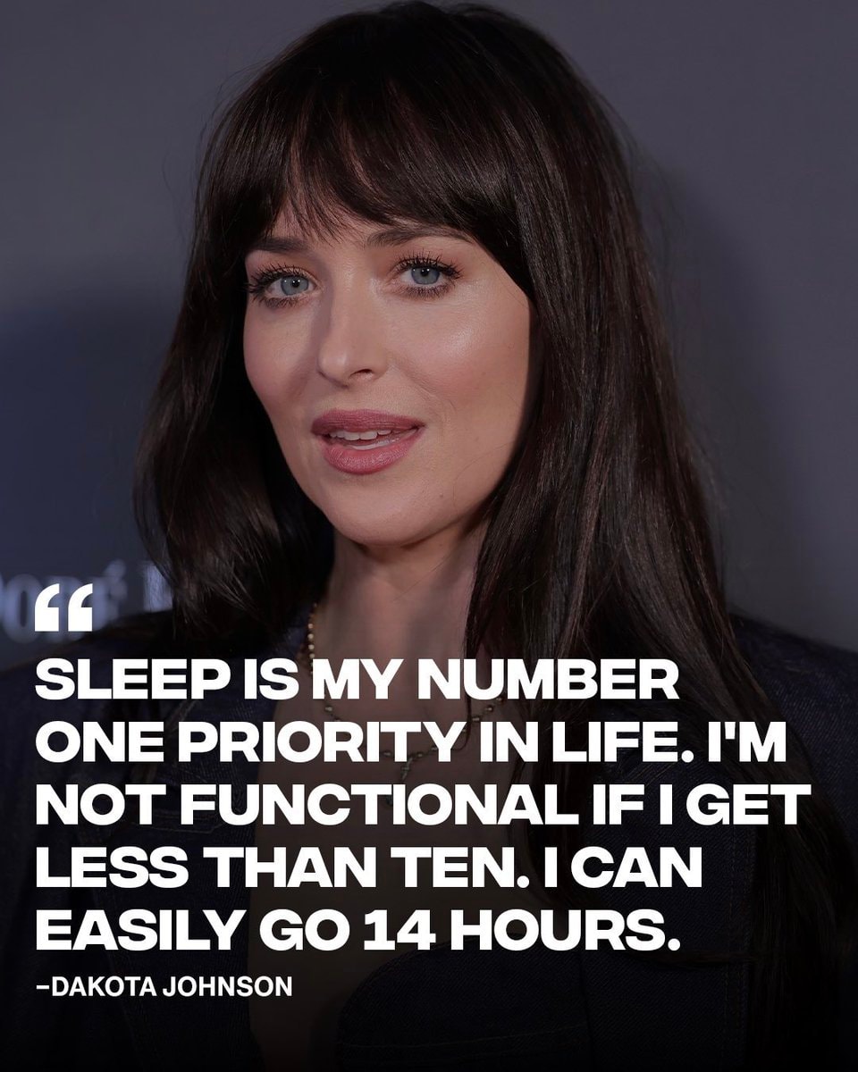 Dakota Johnson on sleep