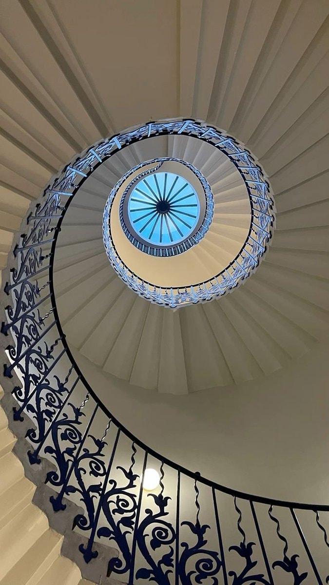 grand spiral staircase skylight