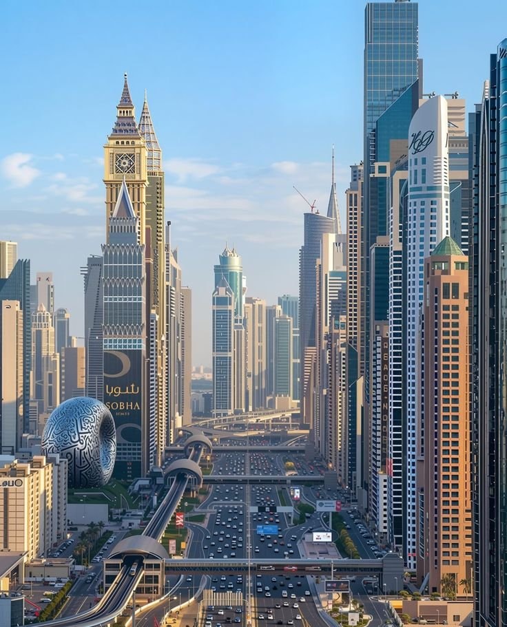 Dubai cityscape highway interchange (photo 2 of 4)