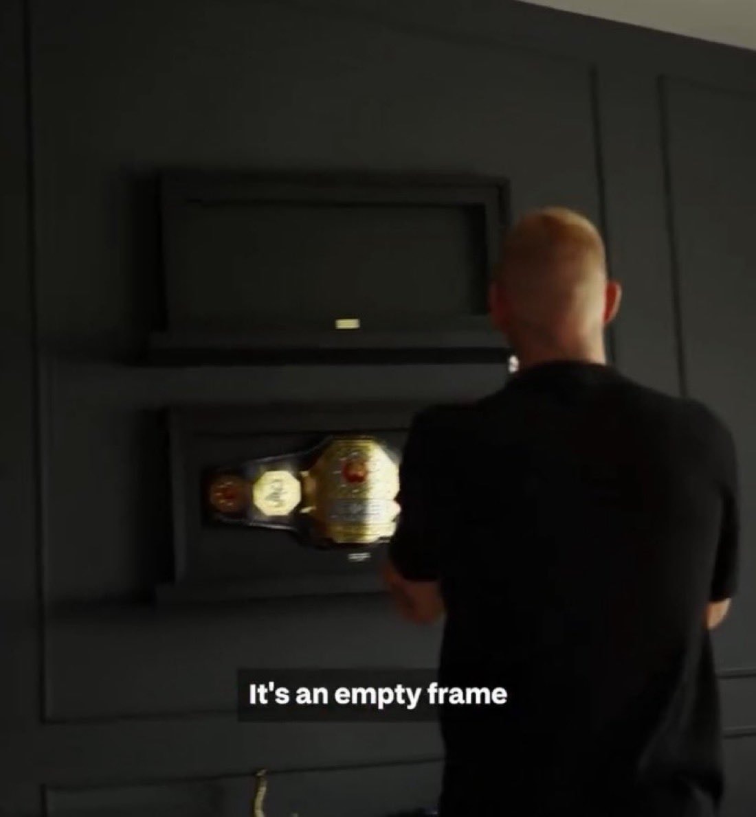 Ian Garry empty welterweight belt frame
