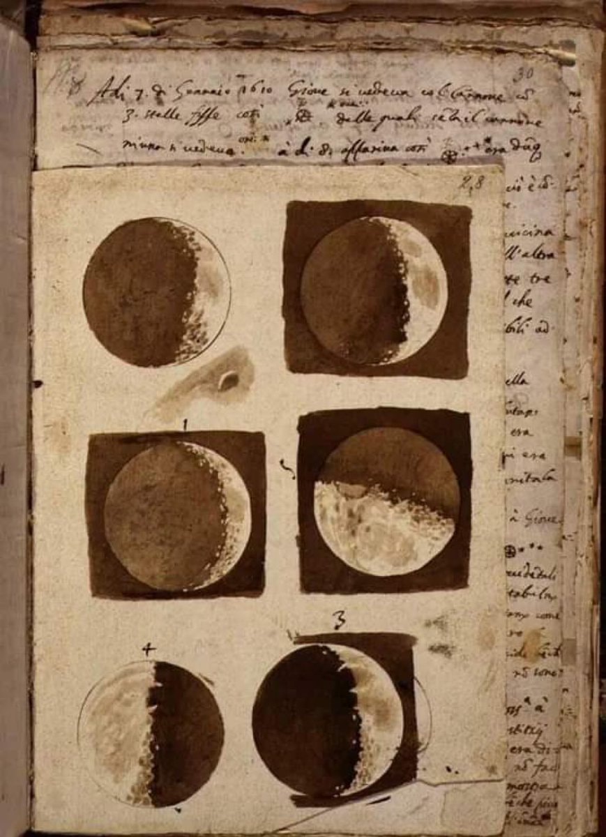 Galileo's moon sketches 1609