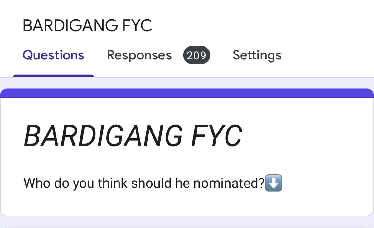 BARDIGANG FYC voting opens at 12PM EST