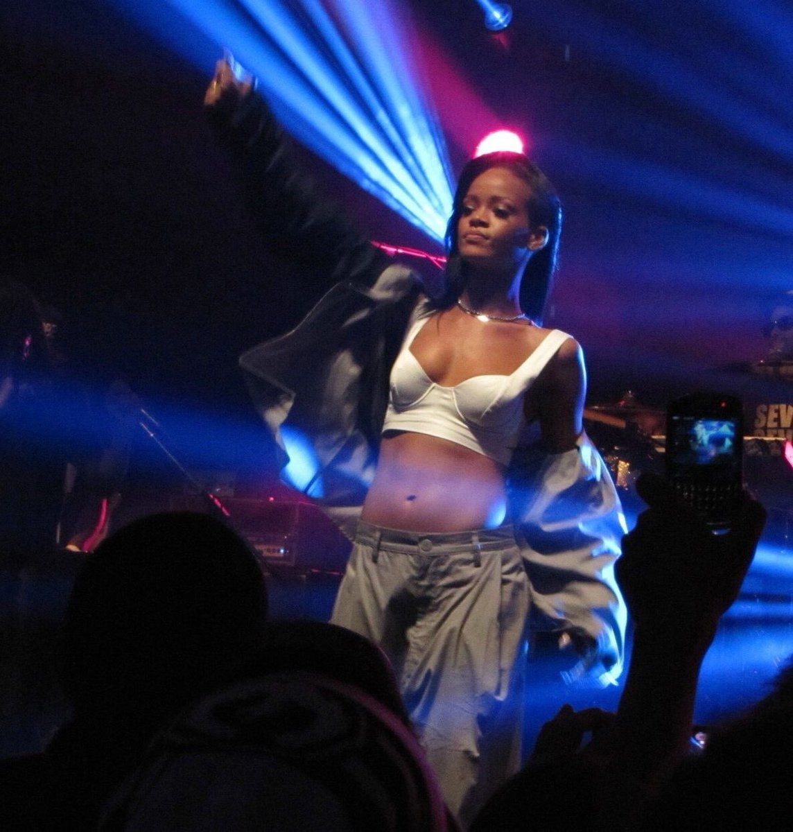 Rihanna performing on stage
