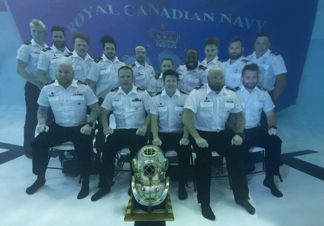 Canadian Naval Diving Academy underwater graduation