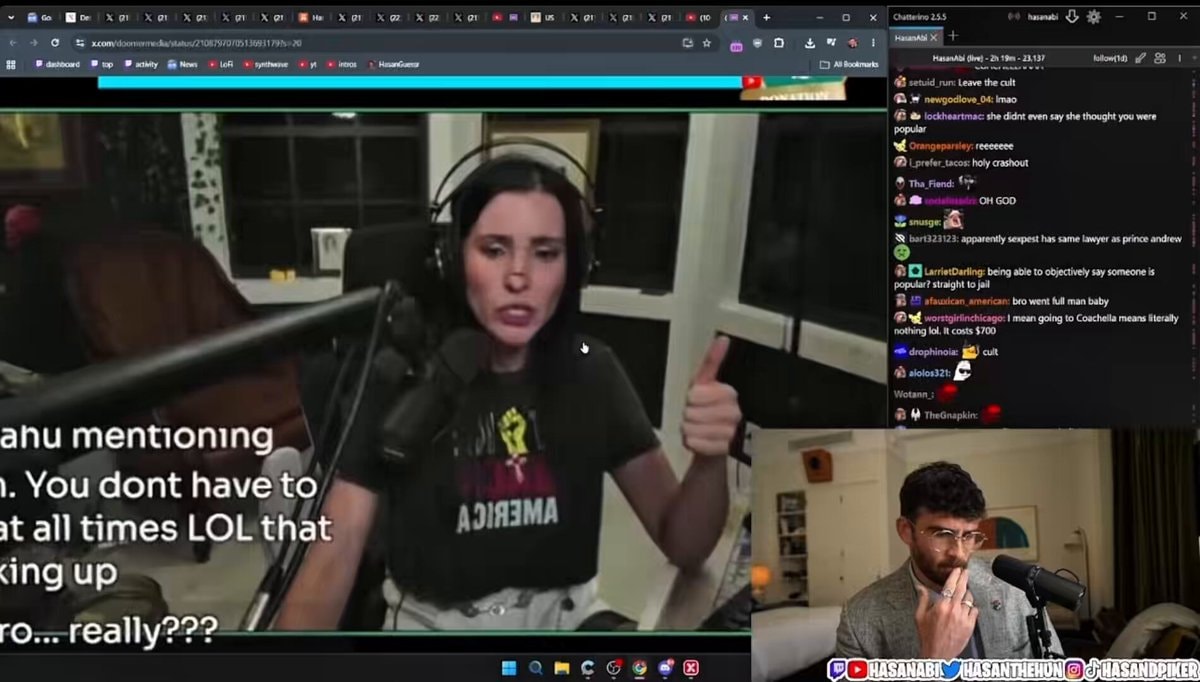 Hasan calls Destiny Ghislaine Maxwell