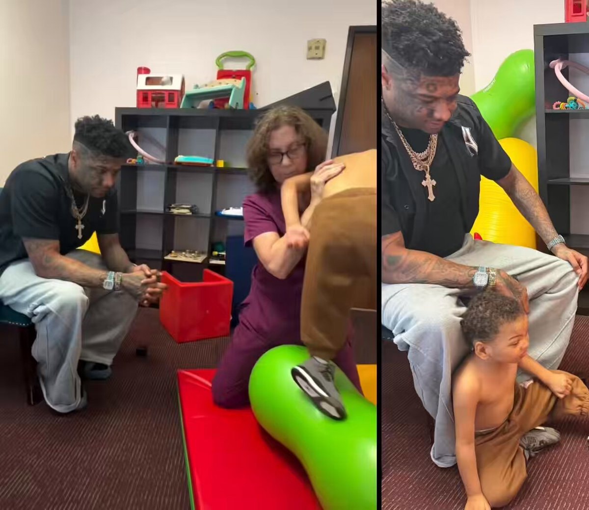 Blueface supports Jr. in therapy