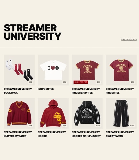 Kai Cenat Streamer University merch prices (photo 2 of 2)