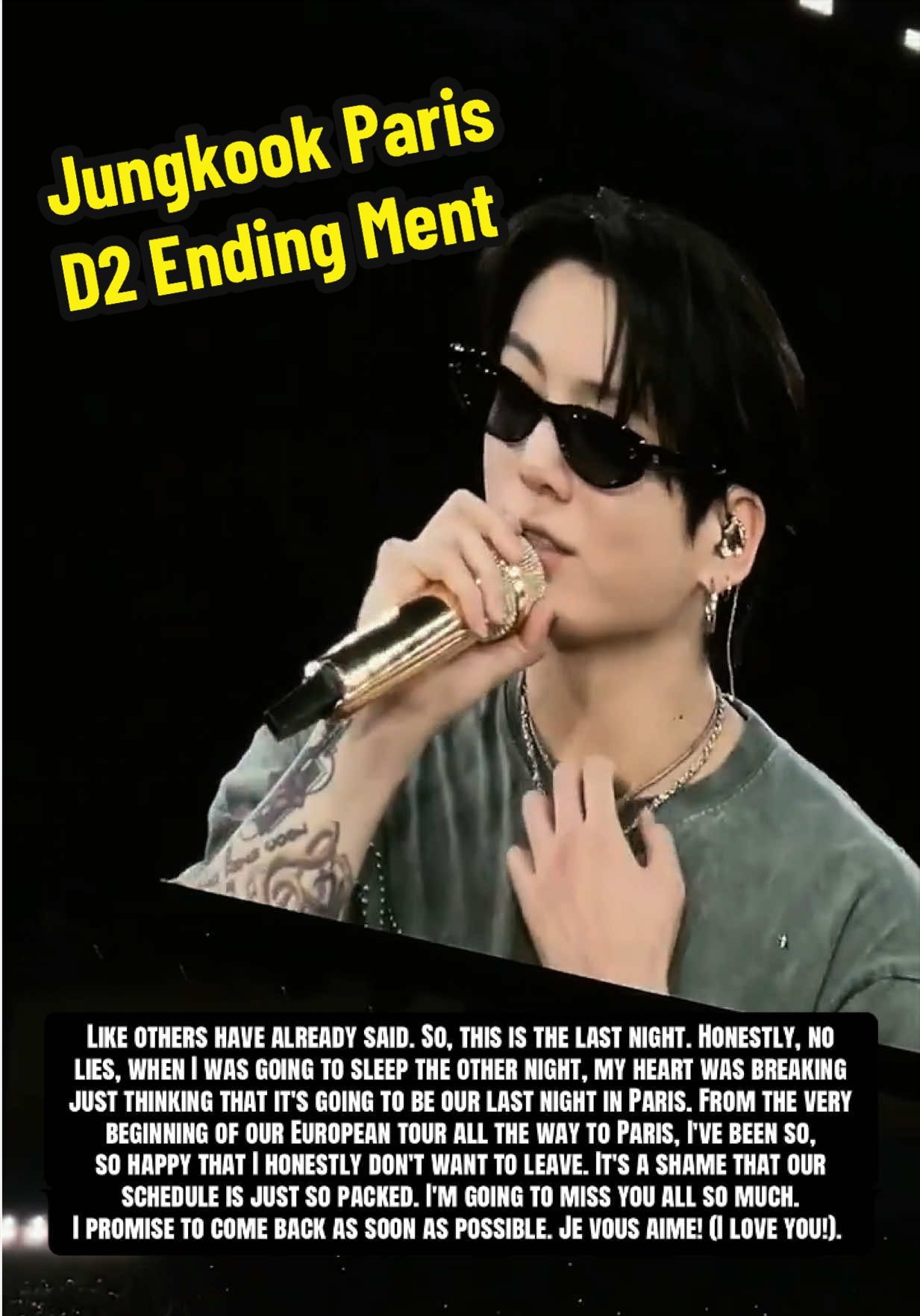 Jungkook Paris D2 ending ment Jungkook Paris D2 ending ment