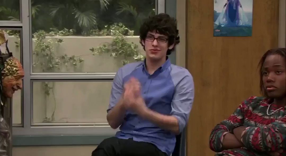 young man clapping