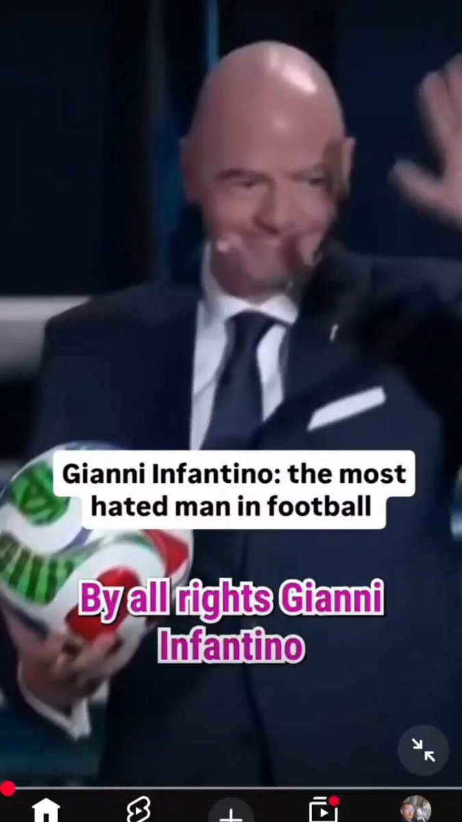 Gianni Infantino most hated man in football