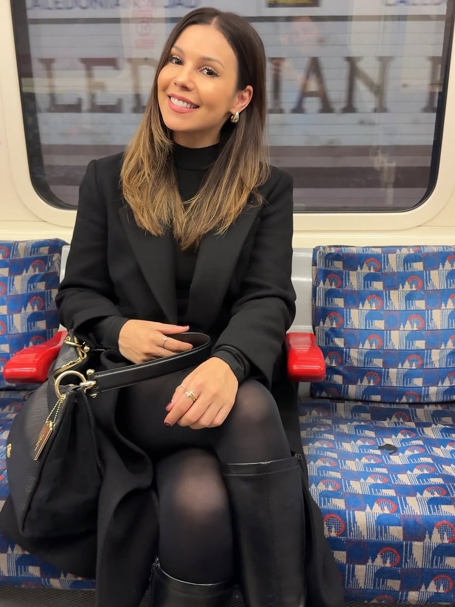 Katerina Christodoulou subway pose (photo 2 of 2)